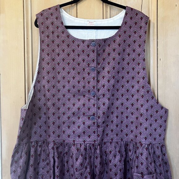 Rhoda's Creations Womens Diamond Cottagecore Midi Dress Size 26 Purple SP EXC - Picture 1 of 10